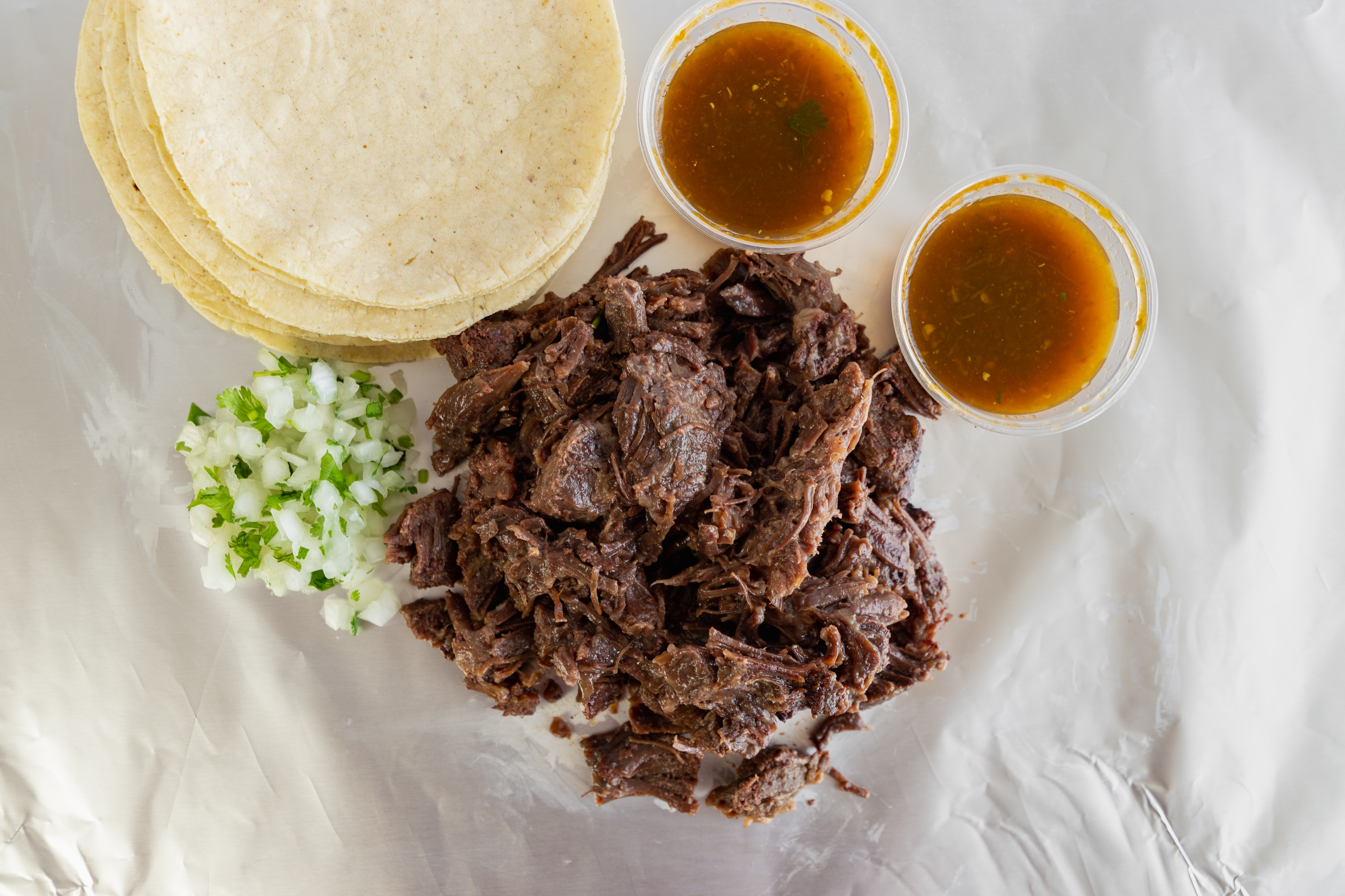 Barbacoa plates at Korner Market